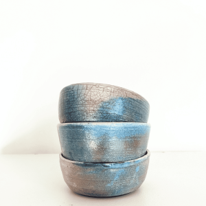 Coupelles Raku bleu